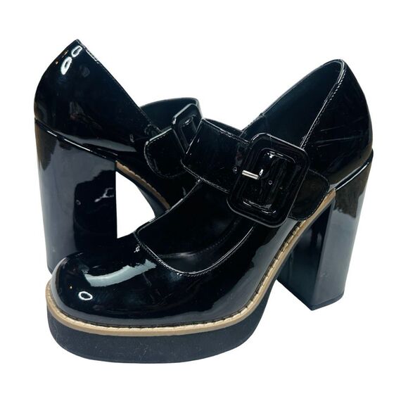 Steve Madden Patent Leather Tarrah Platform Mary Jane Pumps - Size 7.5 - Picture 3 of 12